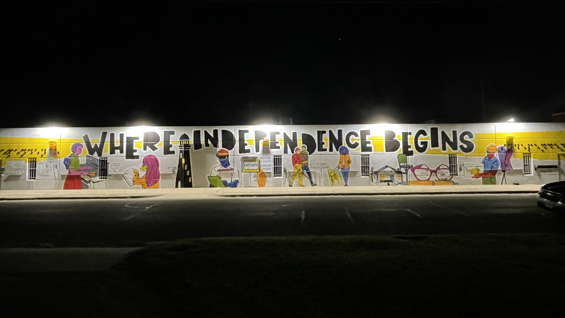 Lighthouse for the Blind Fort Worth “Where Independence Begins” Mural